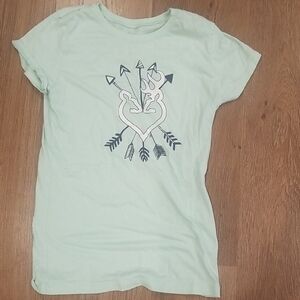 Mint Green Kids Shirt with Arrow Design